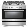 ELBA ESSENTIAL 90CM 5 BURNER GAS STOVE & ELECTRIC OVEN- STAINLESS STEEL