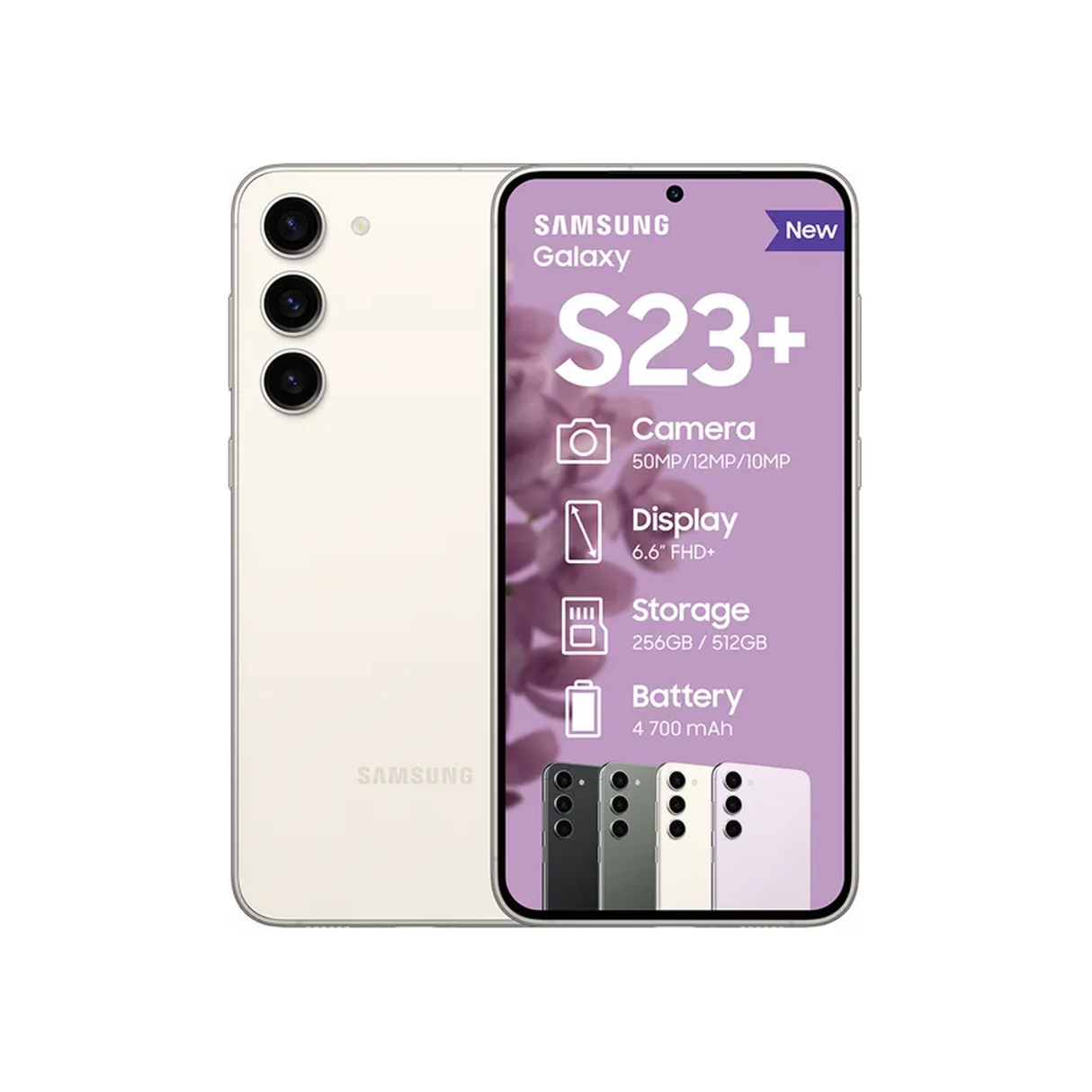 SAMSUNG GALAXY S23+ 256GB DUAL SIM - CREAM